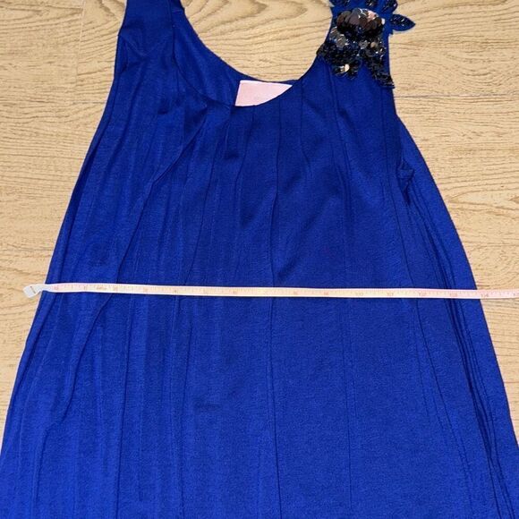 Romeo and Juliet couture blue dress it has a sequin flower on the left strap of - Picture 6 of 6